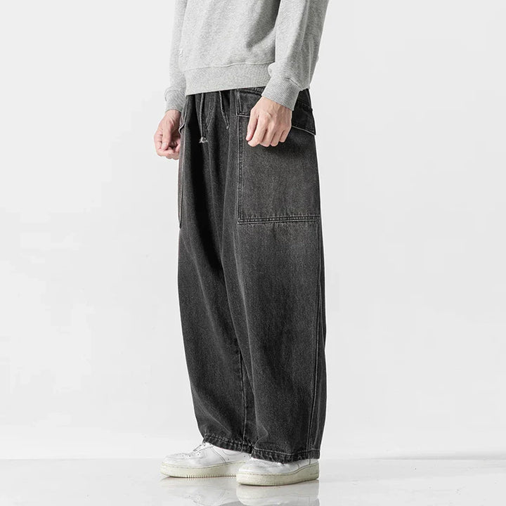 Men's Loose Fit Denim Jeans-MODAUTLET