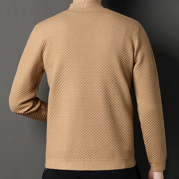 Brushed Jacquard Blazer With Embossed Texture For Men-MODAUTLET