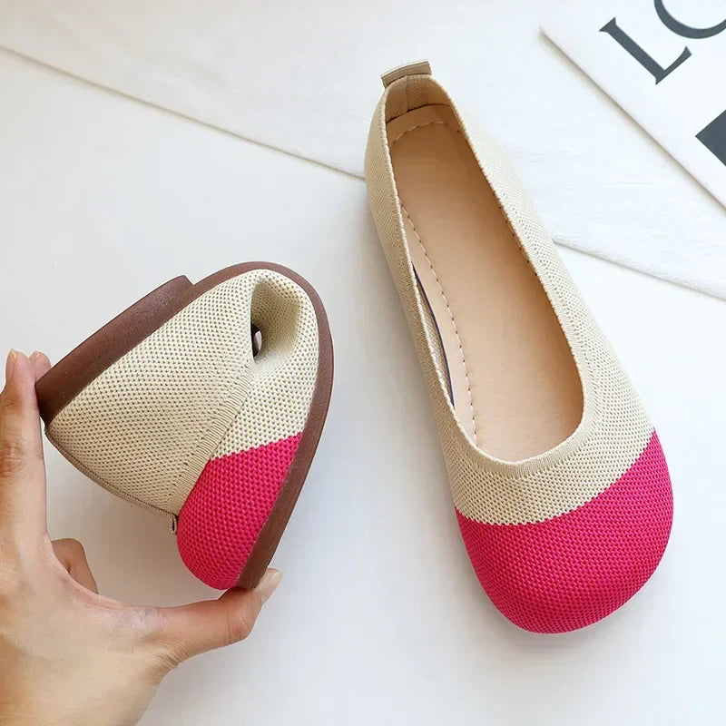 Women's Breathable Non-Slip Shoes Rosy Red