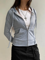 Women's Hoodie Tracksuit Sweatshirt - Casual Streetwear GRAY