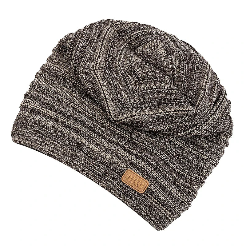 Unisex Striped Slouchy Winter Hat