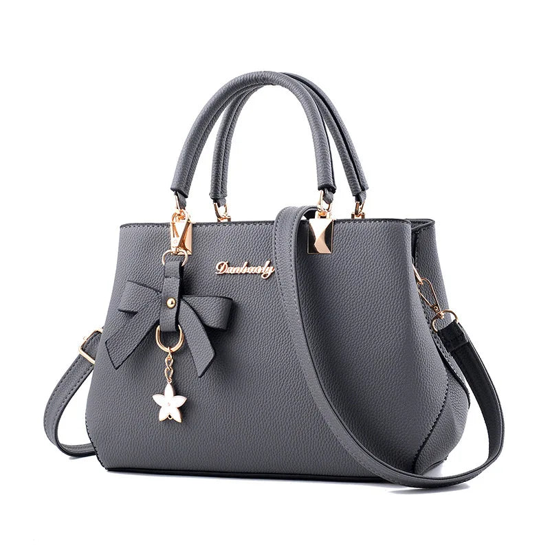 Elegant Women's Messenger Bag with Flower Pendant-MODAUTLET