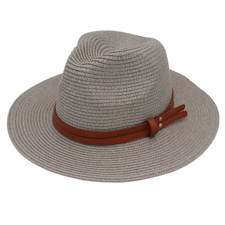 Breathable Straw Panama Sun Hat With Wide Brim Protection-MODAUTLET