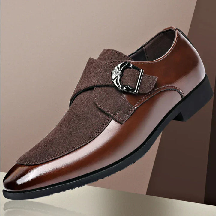 Oliver Handcrafted Leather Monk‑Strap Shoes-MODAUTLET
