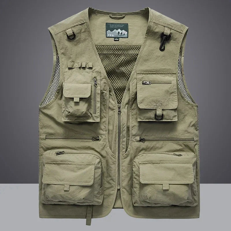 Utility Vest for Versatile Outdoor Use Army Green