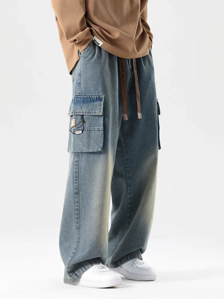 Men's Voyage Denim Cargo Pants-MODAUTLET
