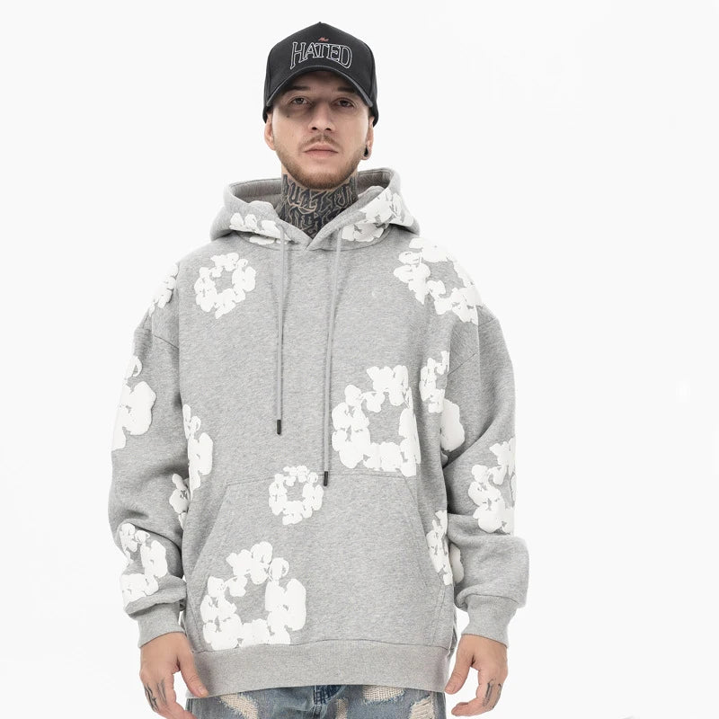 Men’s Casual Denim Hoodie – Soft Hooded Sweatshirt