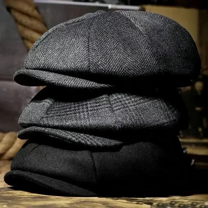 Heritage Style Vintage Tweed Flat Cap – Unisex Peaky Blinders Inspired-MODAUTLET