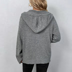 Lightweight Knit Hooded Cardigan for Women - Cozy & Warm Everyday Wear