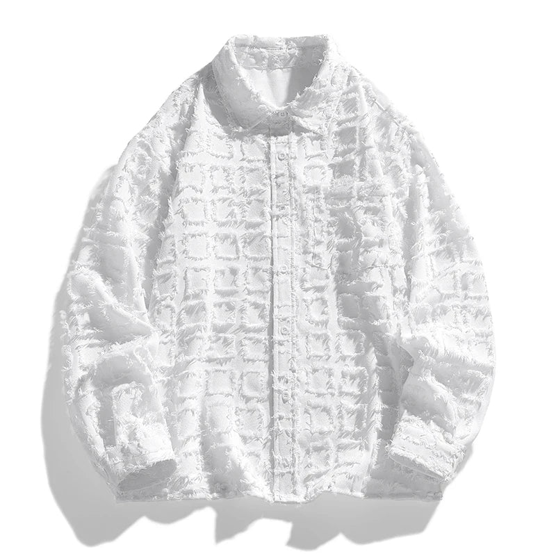 Men's Oversized Casual Jacket White
