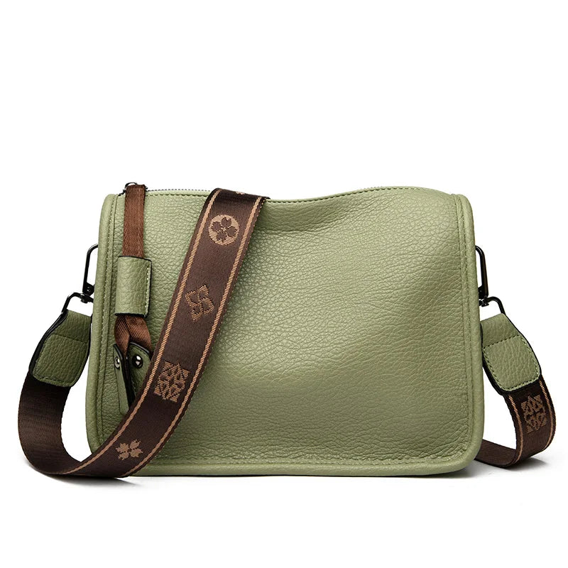 High-Quality Genuine Leather Women's Tote Bag green 27cm 10cm 20cm