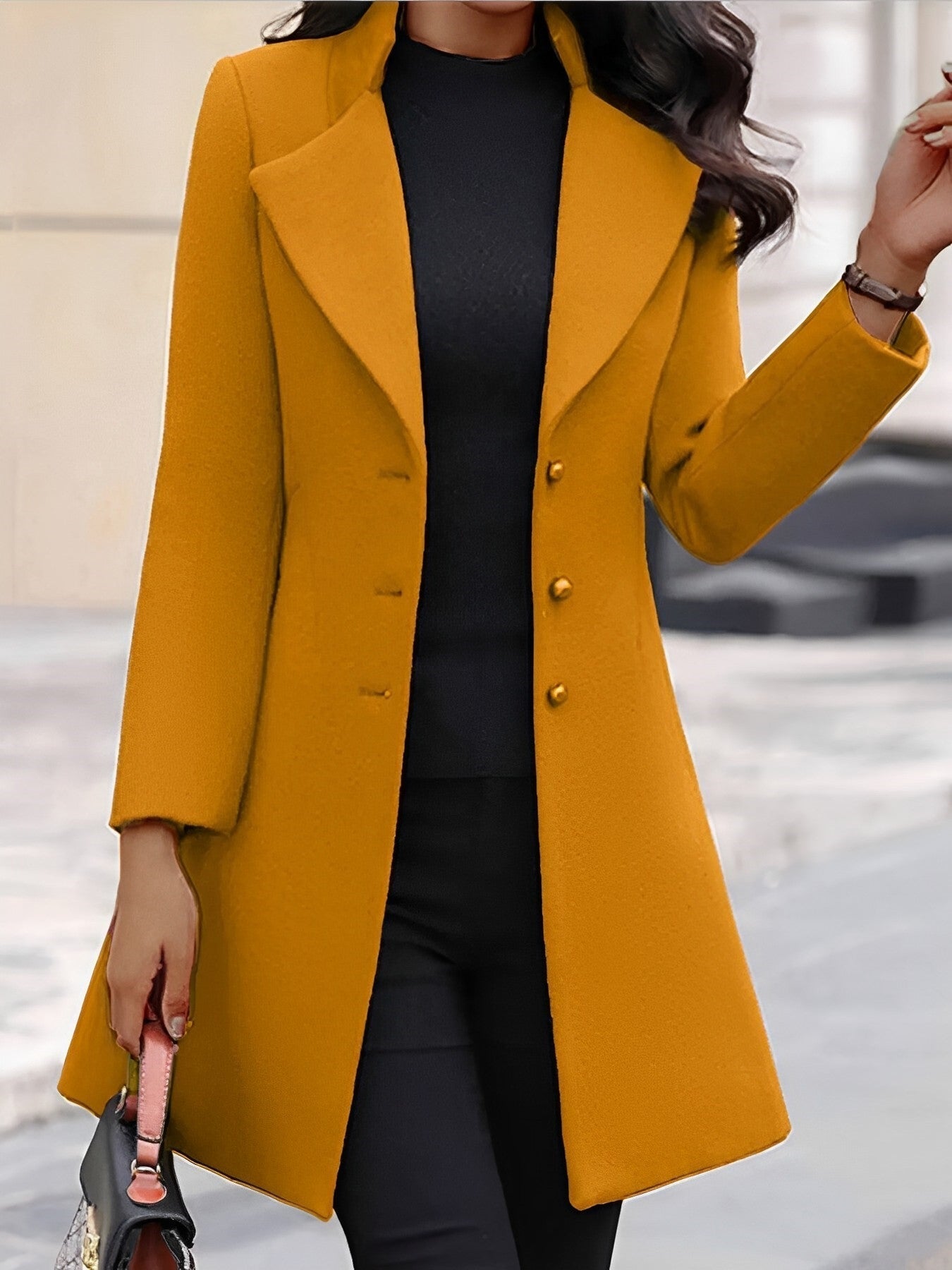 Women's Slim-Fit Blazer Yellow