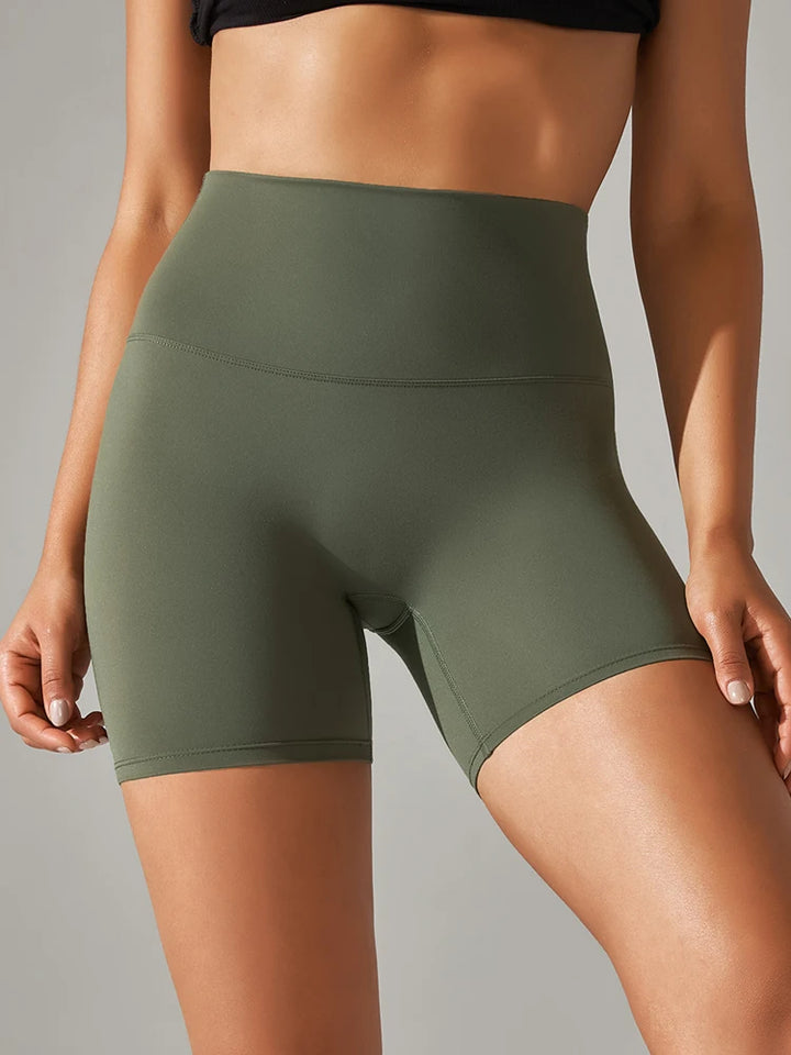 Women's High Waist Squat Proof Yoga Shorts for Fitness and Cycling