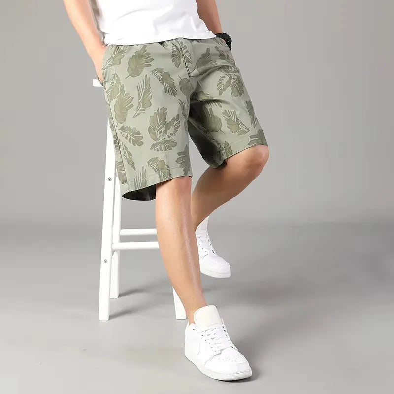 Men's Cotton Palmline Shorts - Comfortable and Stylish Summer Wear-MODAUTLET