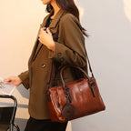 Classic Leather Handbag - Timeless Style and Elegance