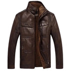 Men's Winter PU Leather Jacket - Thick & Warm Coat