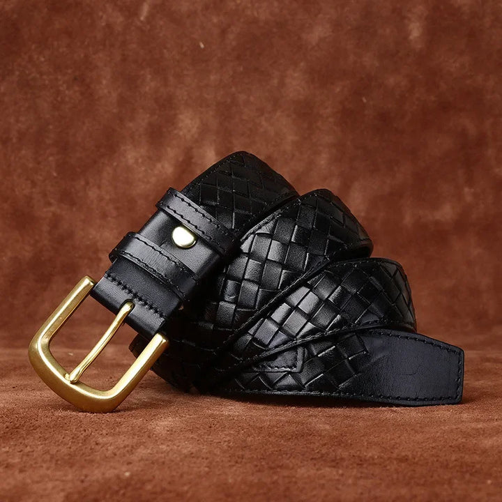 Handcrafted Woven Leather Belt-MODAUTLET