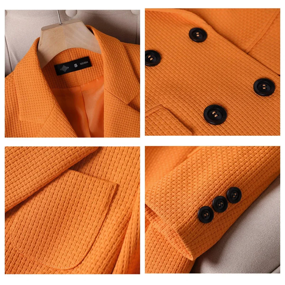 Women's Plaid Blazer - Stylish and Versatile Outerwear