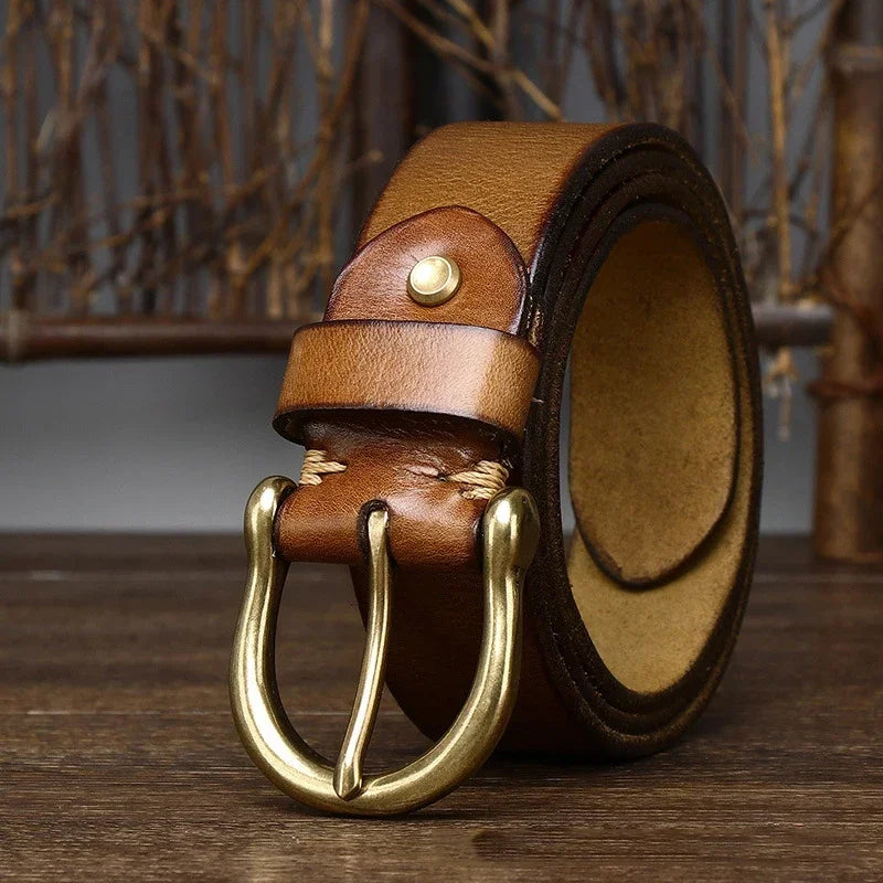 Stylish Cowhide Ranger Belt-MODAUTLET