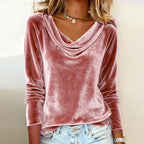 Women's Chic Amber Drape Blouse Pink