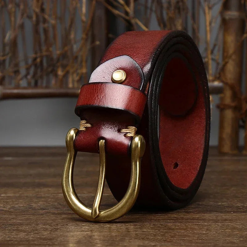 Stylish Cowhide Ranger Belt-MODAUTLET
