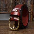 Stylish Cowhide Ranger Belt Regal Maroon