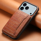 Premium Leather iPhone Case Brown