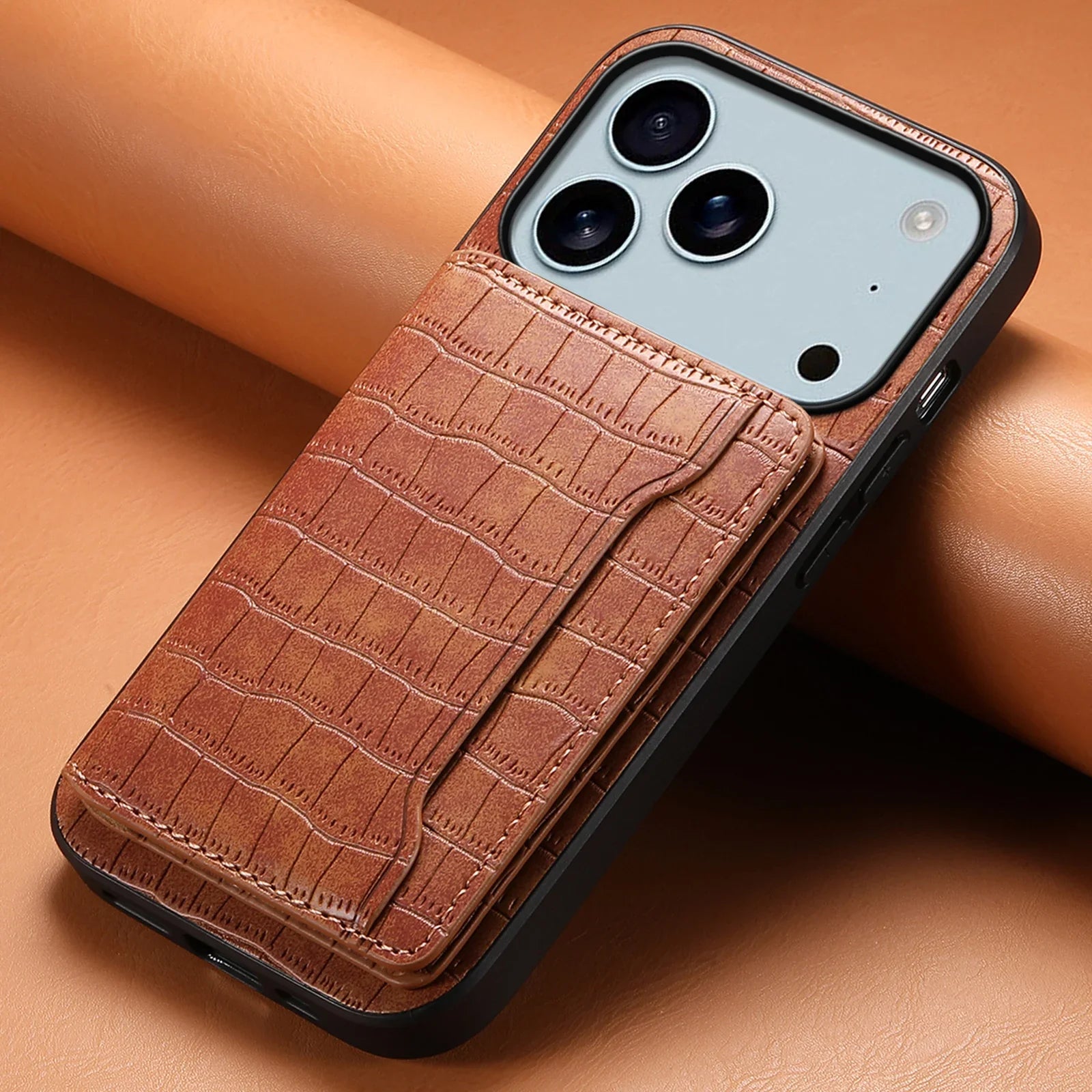 Premium Leather iPhone Case Brown