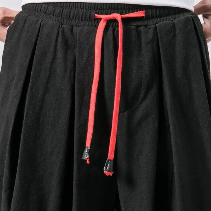 Men's Lightweight Tapered Cotton Linen Pants - Easy Fit Streetwear-MODAUTLET