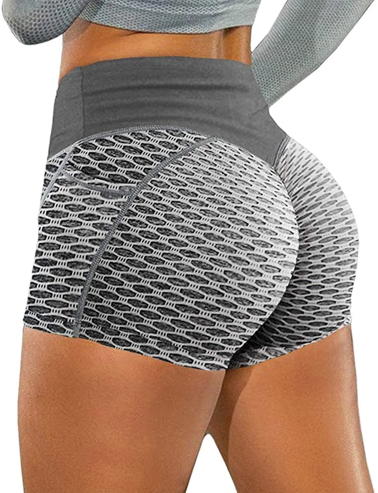Women's High Waist Seamless Fitness Shorts for Hip Lifting and Running