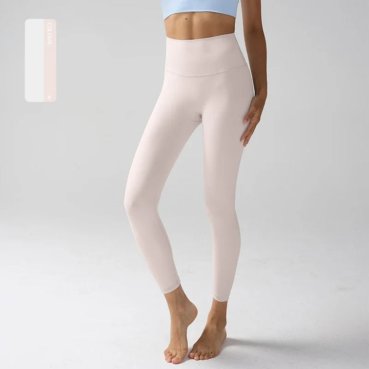 Women's High Waisted Leggings for Yoga, Fitness, and Everyday Use Pink Coffee