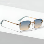 Stylish Rimless Rectangular Sunglasses for Ultimate Sun Protection