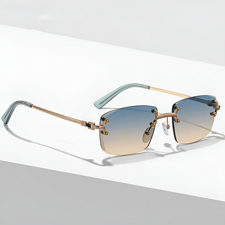 Stylish Rimless Rectangular Sunglasses for Ultimate Sun Protection-MODAUTLET