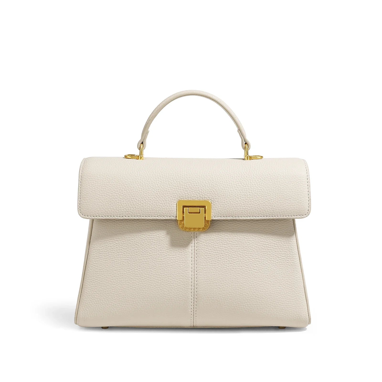 Vintage Leather Valencia Bag Beige 27x19x6cm