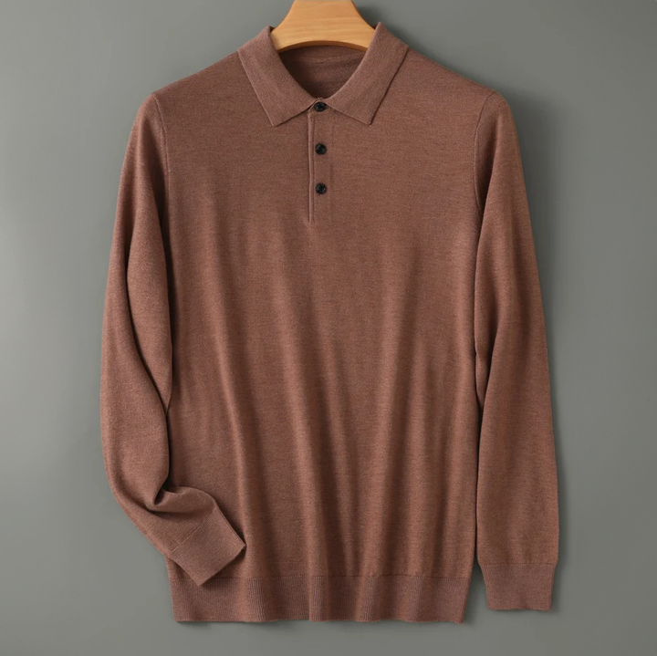 Men's Wool Polo Shirt-MODAUTLET