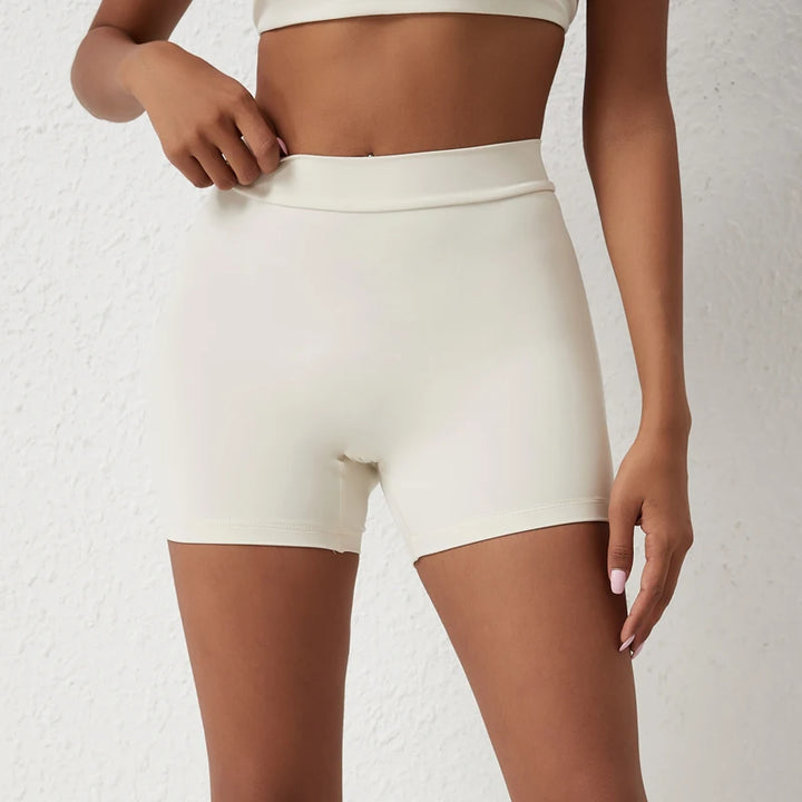 Women's High Waisted V-Back Yoga Shorts for Fitness and Training