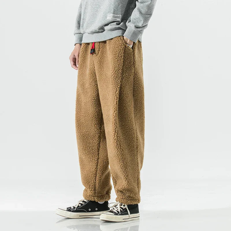 Men's Relaxed Fit Ultra Soft Fleece Sweatpants with Drawstring-MODAUTLET