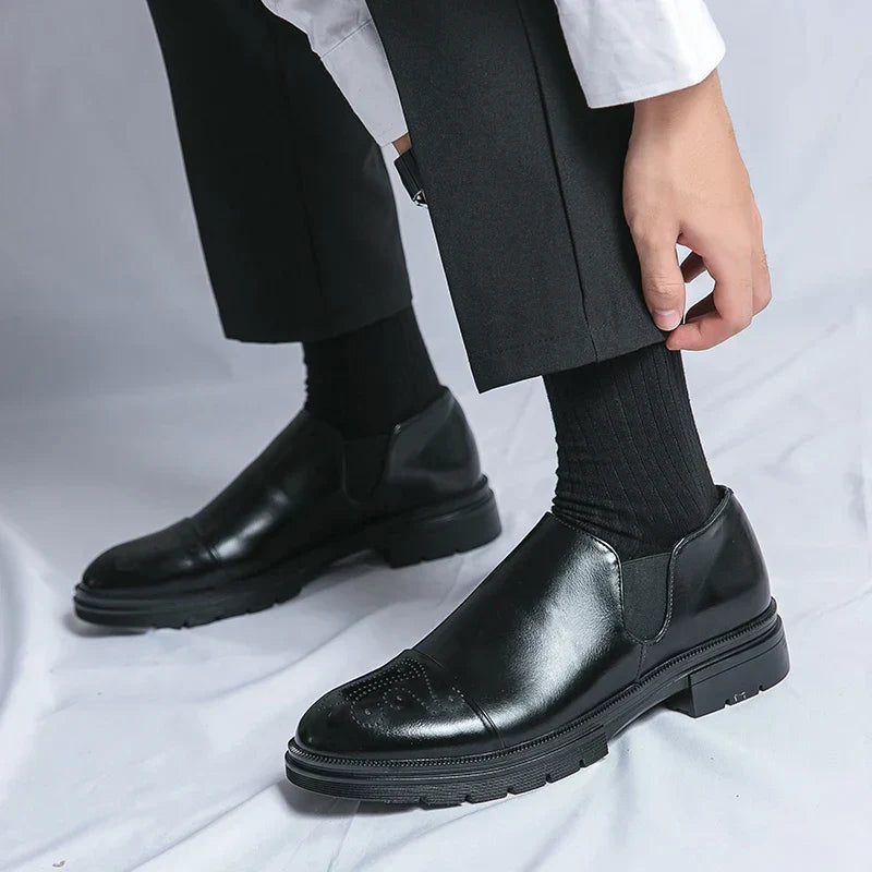 Henry Genuine Leather Slip‑On Shoes—Classic Style-MODAUTLET
