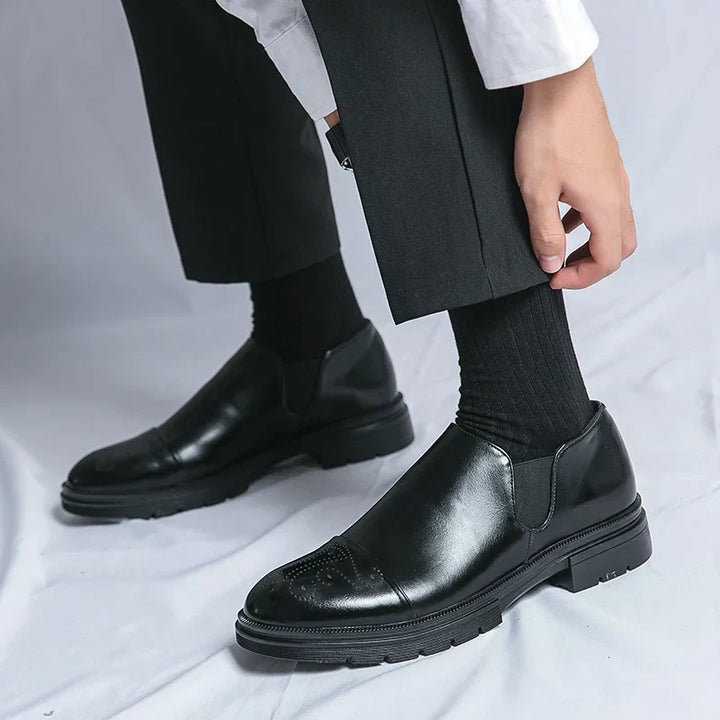 Henry Genuine Leather Slip‑On Shoes—Classic Style-MODAUTLET