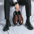 Henry Genuine Leather Slip‑On Shoes—Classic Style