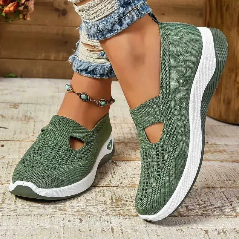 Women's Breathable Knit Sneakers-MODAUTLET