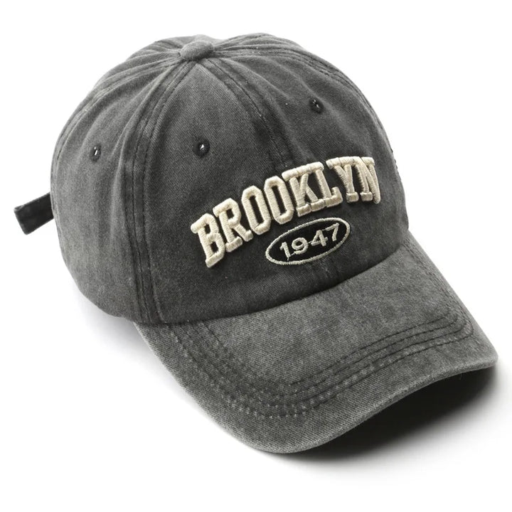 Adjustable Retro Brooklyn Embroidered Baseball Cap-MODAUTLET