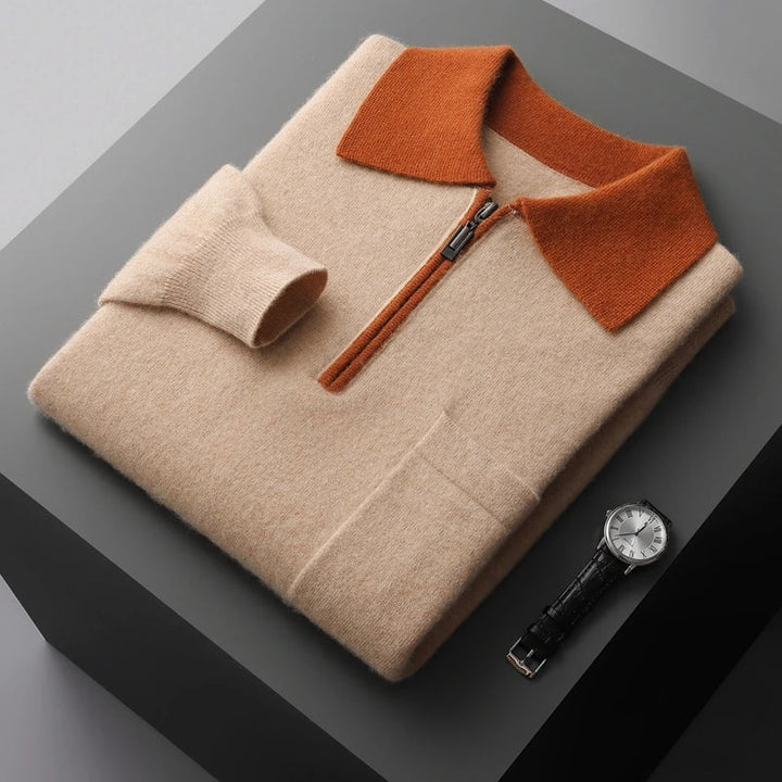 Men's Cashmere Polo - Torino Style-MODAUTLET