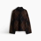 Women’s Argyle Knit Skirt Set knit sweater