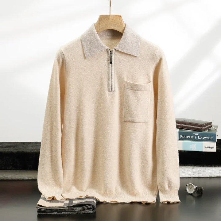 Men's Cashmere Polo - Torino Style-MODAUTLET