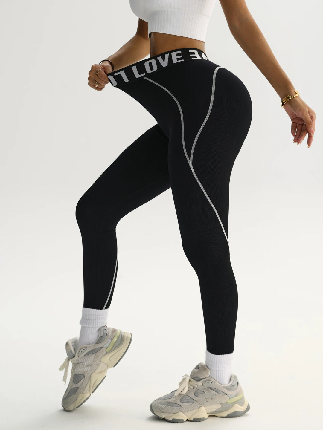 Leggings deportivos sin costuras de cintura alta para mujer, transpirables para entrenamientos