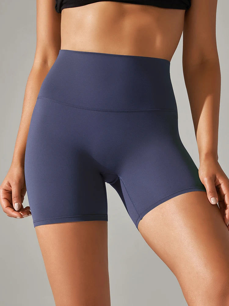 Women's High Waist Squat Proof Yoga Shorts for Fitness and Cycling
