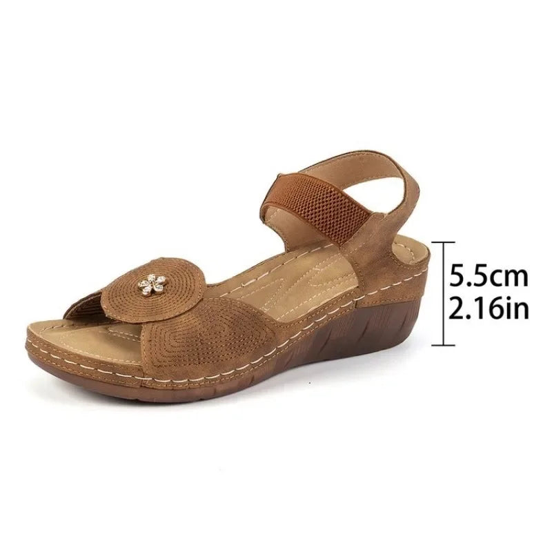 Women's Comfortable Wedge Sandals - Ideal Summer Beach Footwear-MODAUTLET