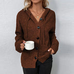 Lightweight Knit Hooded Cardigan for Women - Cozy & Warm Everyday Wear