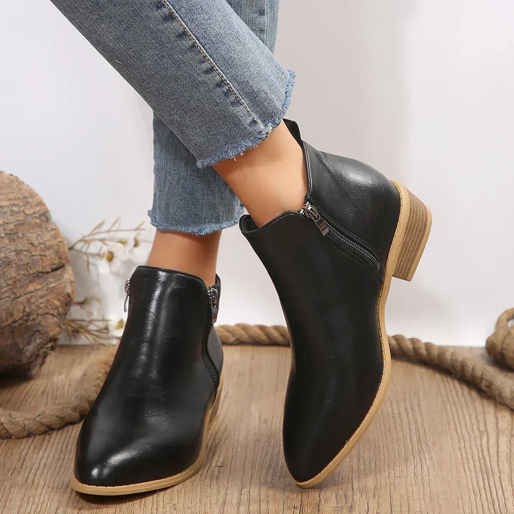 Women's Elegant All-Day Comfort Ankle Boots Black